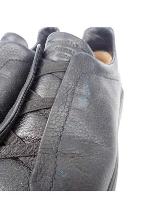 Ermenegildo Zegna Couture Triple Stitch Black Leather Sneakers US 11 main image 9
